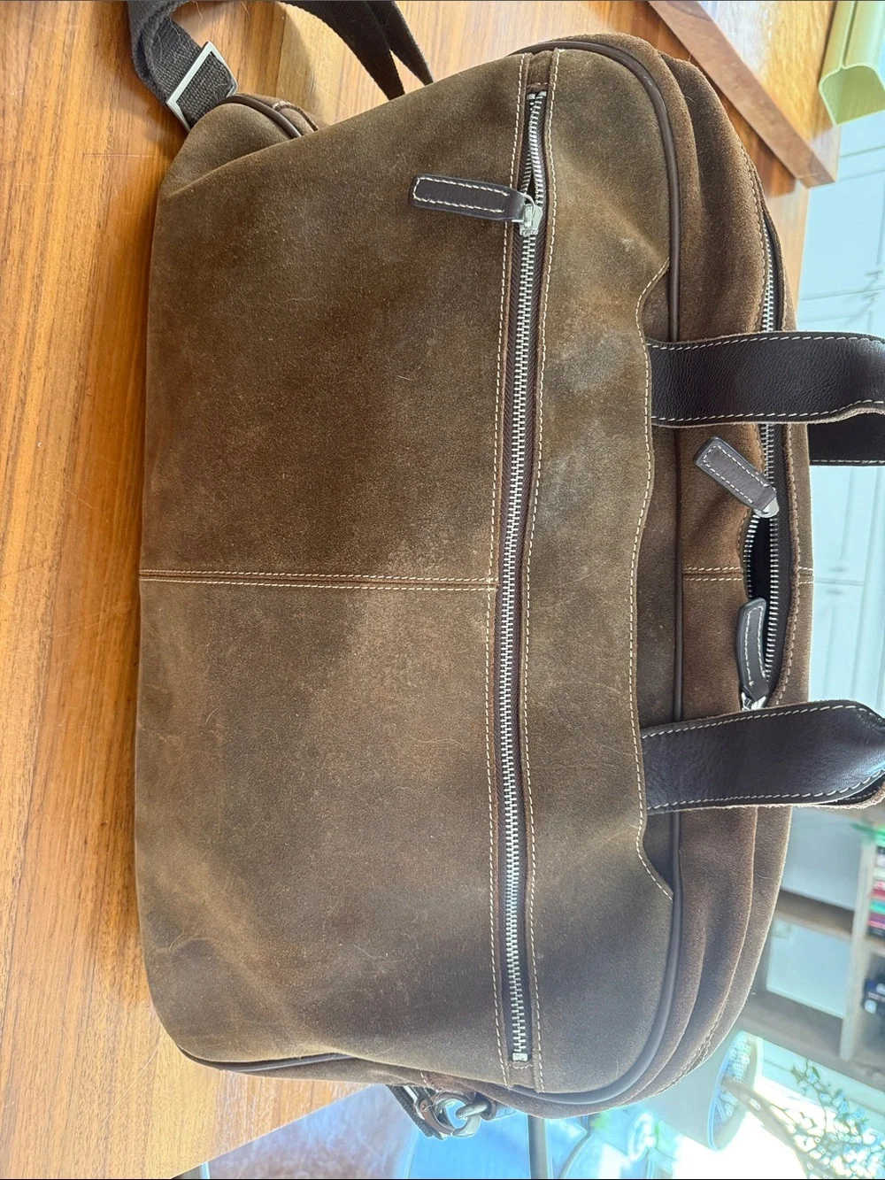 Vintage Pelle Studios Wilson leather weekend and brief case travel set